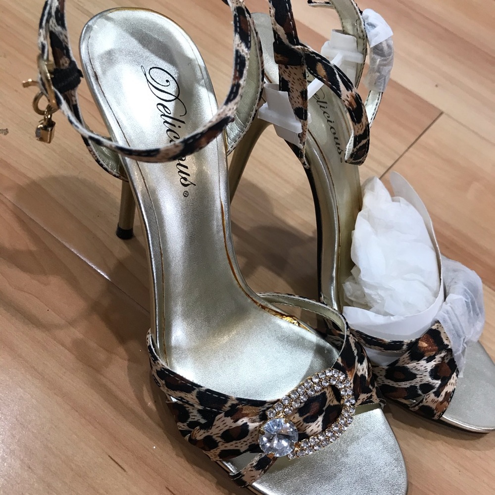 Leopard Strap Heels